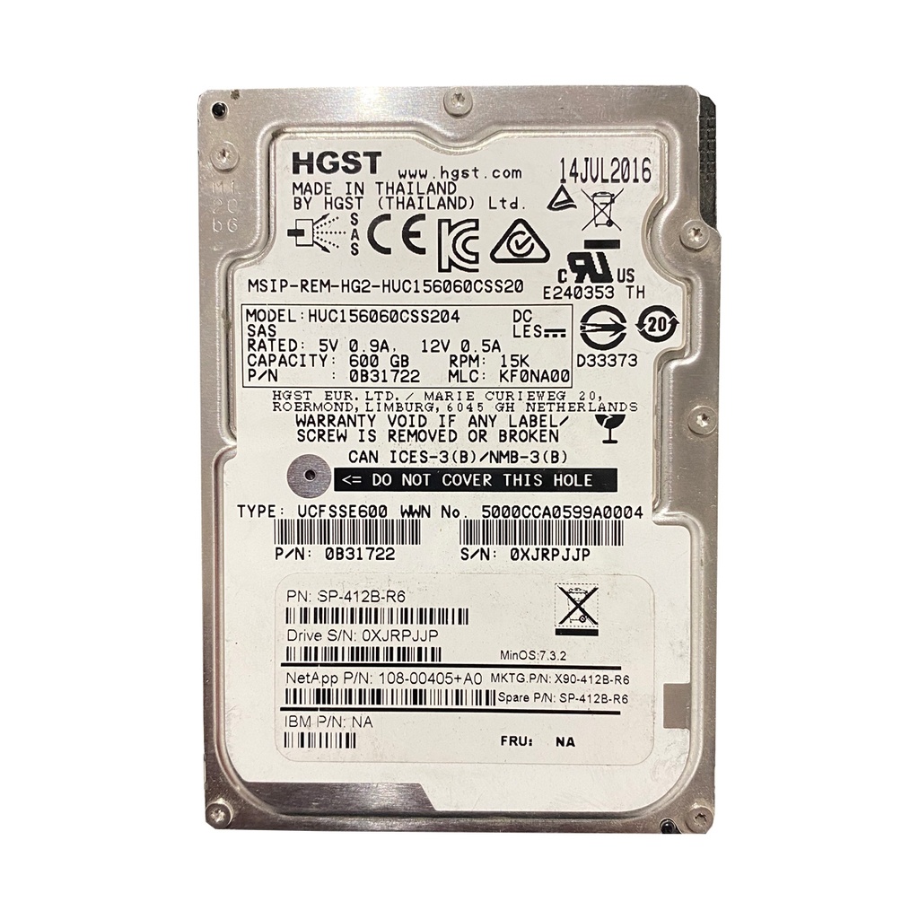 HITACHI HUC156060CSS204 600GB HDD 2.5" SAS-2 6GB/S 15K 128MB