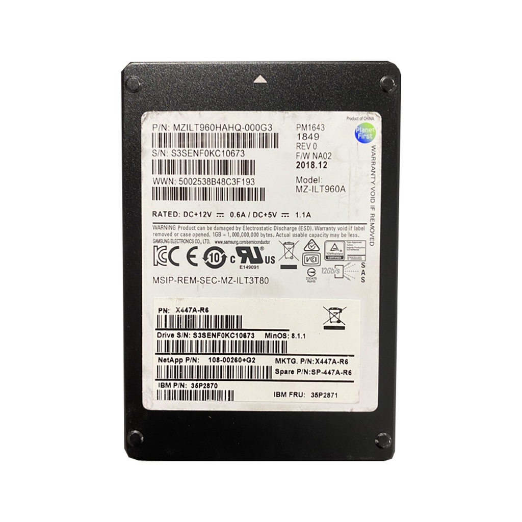 SAMSUNG MZILT960HAHQ-000G3 SSD 960GB SAS2 12GB/S 2.5" - ESPECIAL PARA SERVIDORES