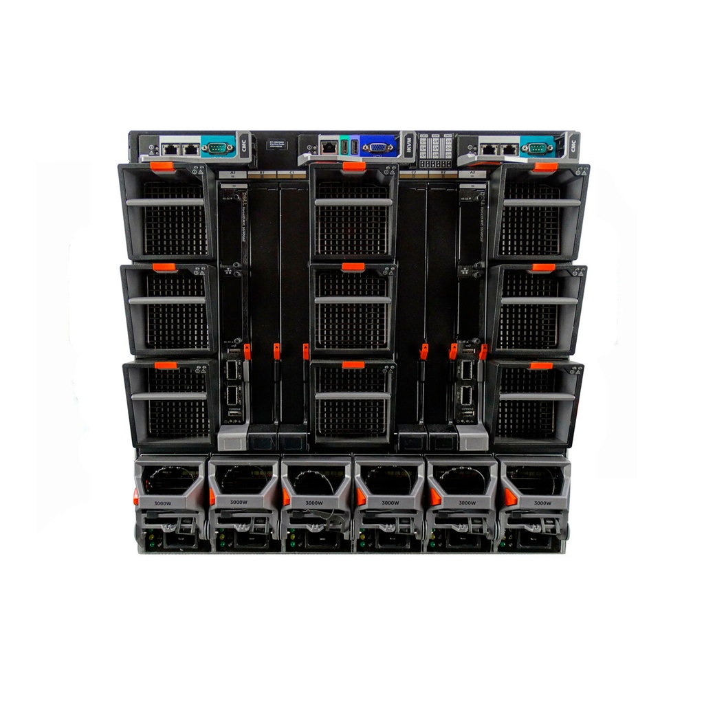 DELL M1000E V1.1 Blade + 16 x M630 512GB RAM 192CO/384TH + 2X M8428-K