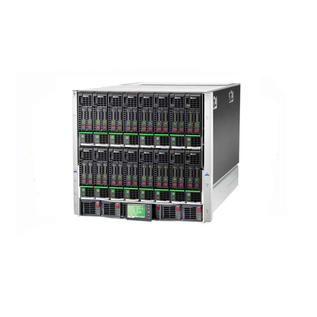 HPE  E-C7000 - G3 Blade + 16 x BL460C G9 E5-2620 V3 512GB RAM 192CO/384TH + 2X HP 10GbE Pass - Thru Module