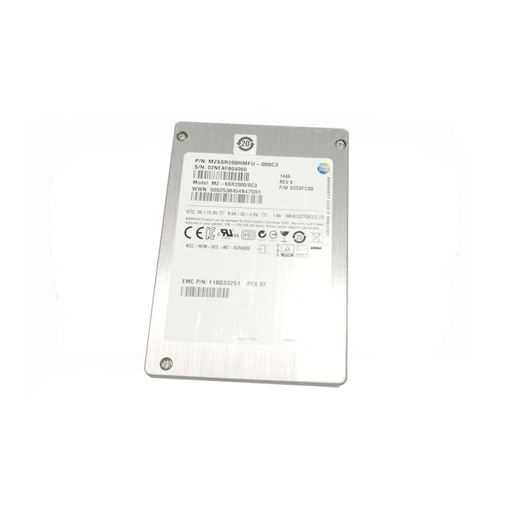 Samsung MZ6SR200HMFU SSD 200GB SAS-2 6GB/s