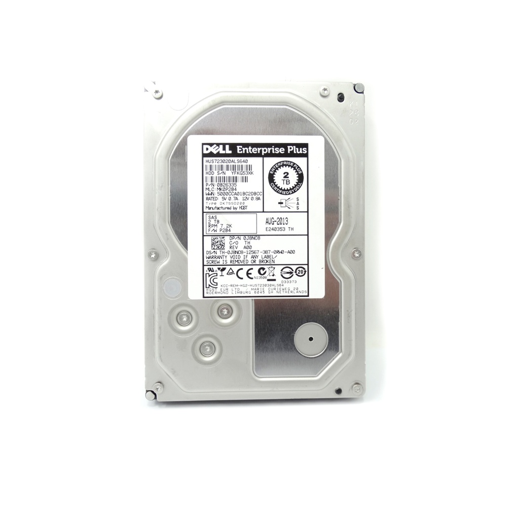 Dell 0J8NC8 HUS723020ALS640 2TB 3.5" LFF 7.200RPM