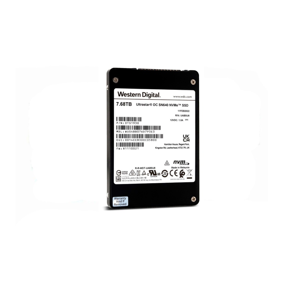 WESTERN DIGITAL UltraStar DC SN640 7.68TB SAS SSD NVMe 2.5" SFF 32GB/S