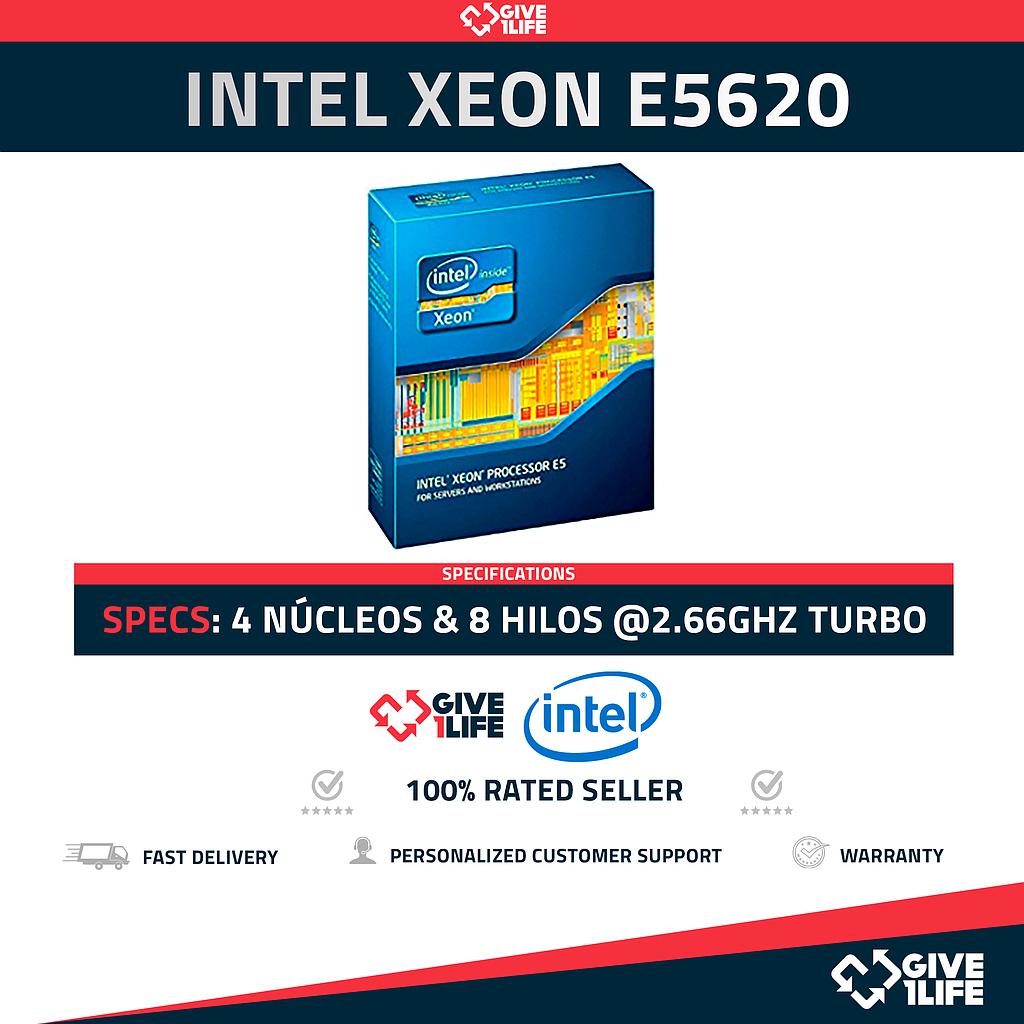 Intel Xeon E5620 (4 Núcleos / 8 Hilos) @2.66GHz Turbo Speed