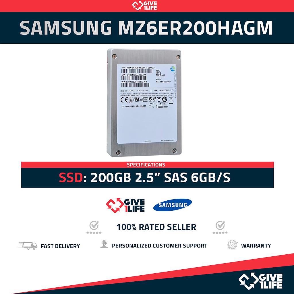 Samsung MZ6ER200HAGM SSD 200GB SAS-2 6GB/s