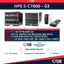 Chassis HP E-C7000 G3 + 16 x Blades BL460C Gen9 E5-2620 V3 512GB RAM 192CO/384TH + 2X HP 10GbE Pass-Thru
