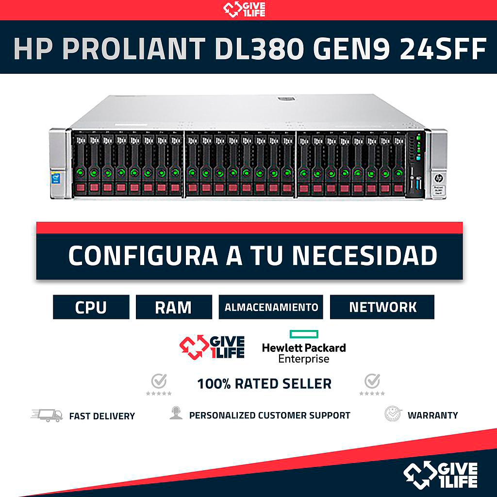 HP Proliant DL380 Gen9 SFF (Bahías de 2.5") CONFIGURABLE