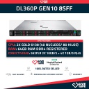 HP Proliant DL360 Gen10 8SFF 2x Gold 6138 (40 Núcleos/ 80 Hilos) 64GB ECC DDR4 P408i-a SR/2GB 331FLR 2x PSU