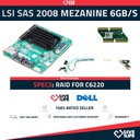 Dell 0XX2X2 LSI SAS 2008 Mezzanine 6Gb/s + JKM5M Conector + Cables 0HYJ6G