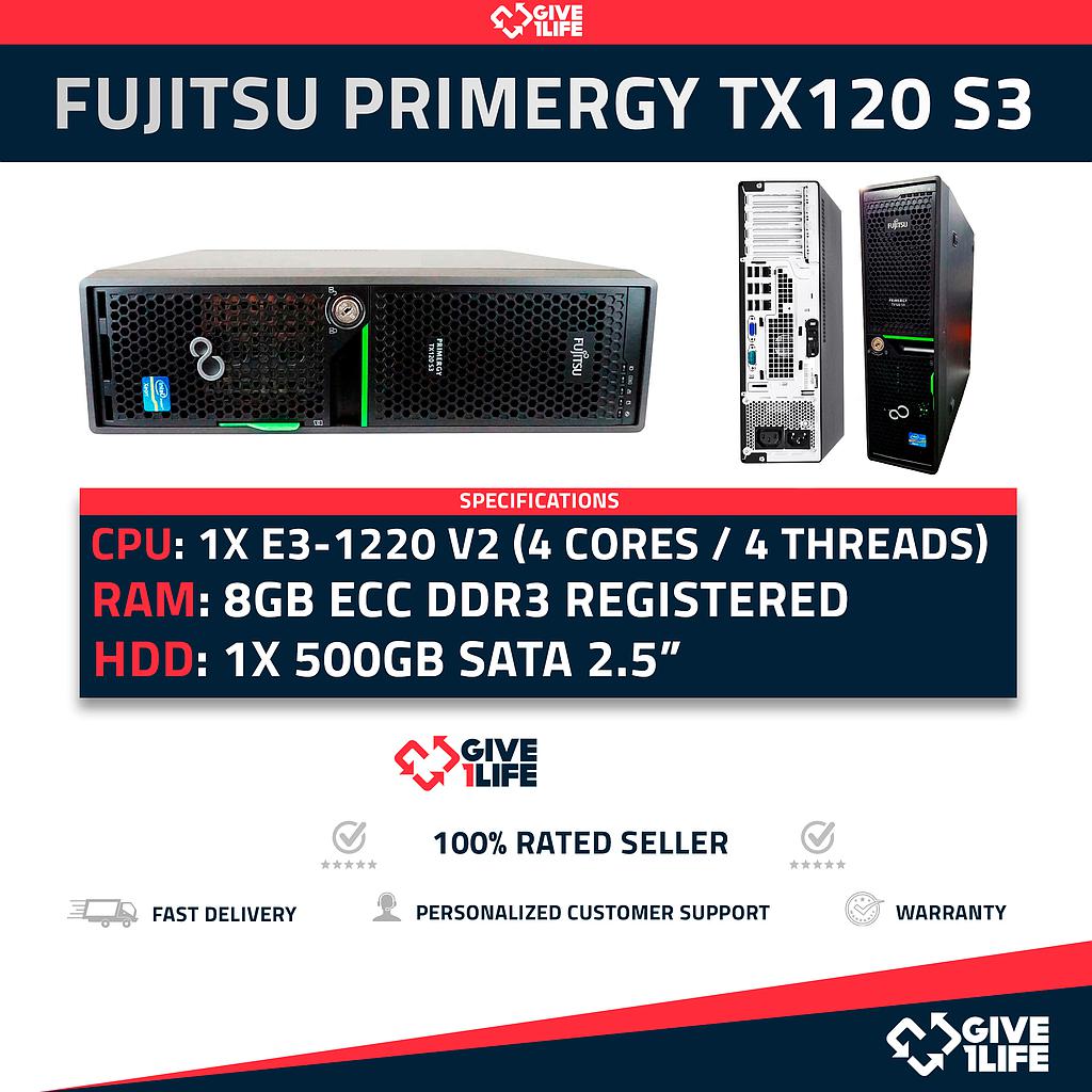 Fujitsu Primergy TX120 S3 Workstation 4SFF 1x E3-1220 V2 8GB RAM