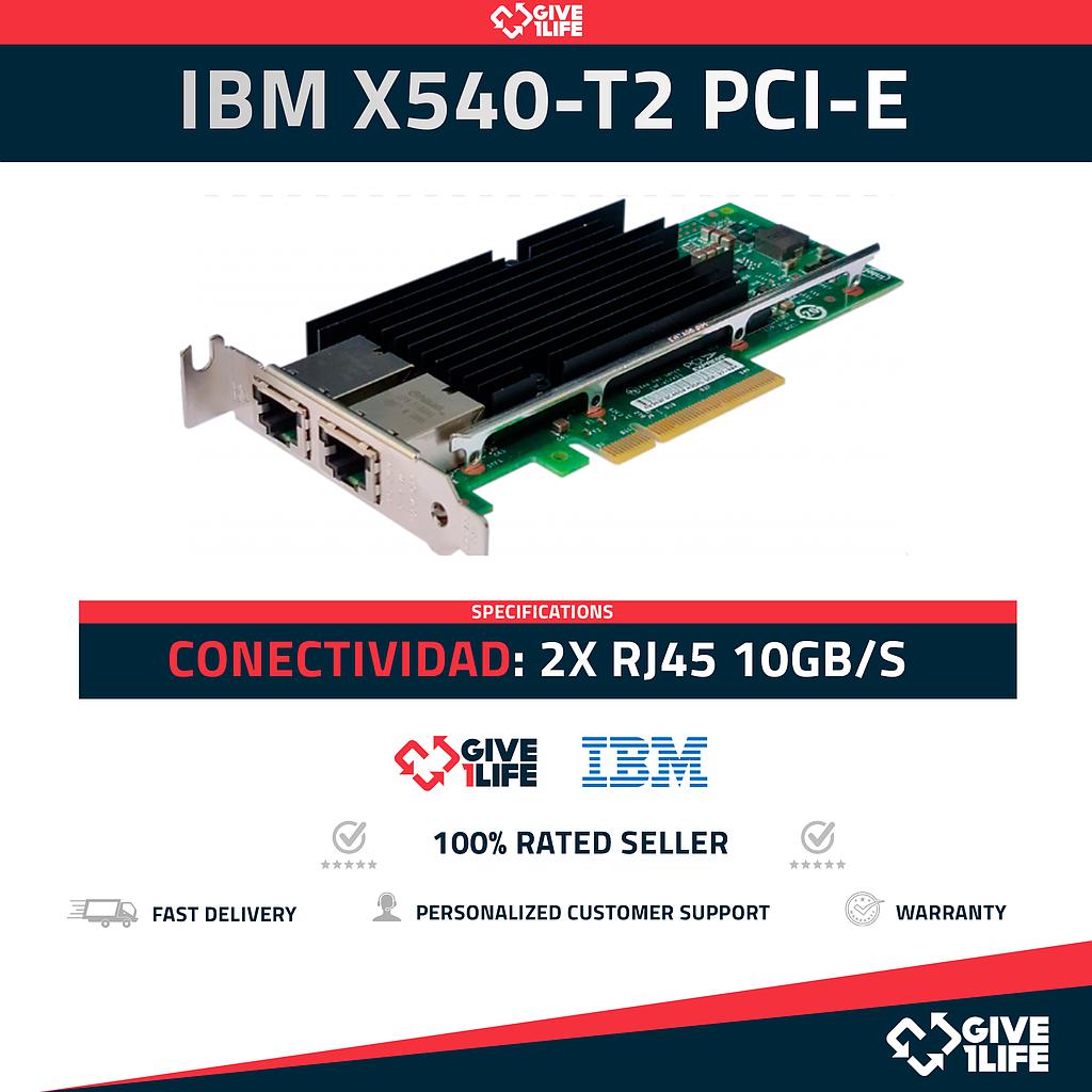 IBM X540-T2 PCI-E DUAL PORT RJ45 10GB/s PERFIL BAJO 49Y7972