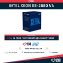 Intel Xeon E5-2680 V4 (14 Núcleos/28 Hilos) @3.30GHz Turbo Speed