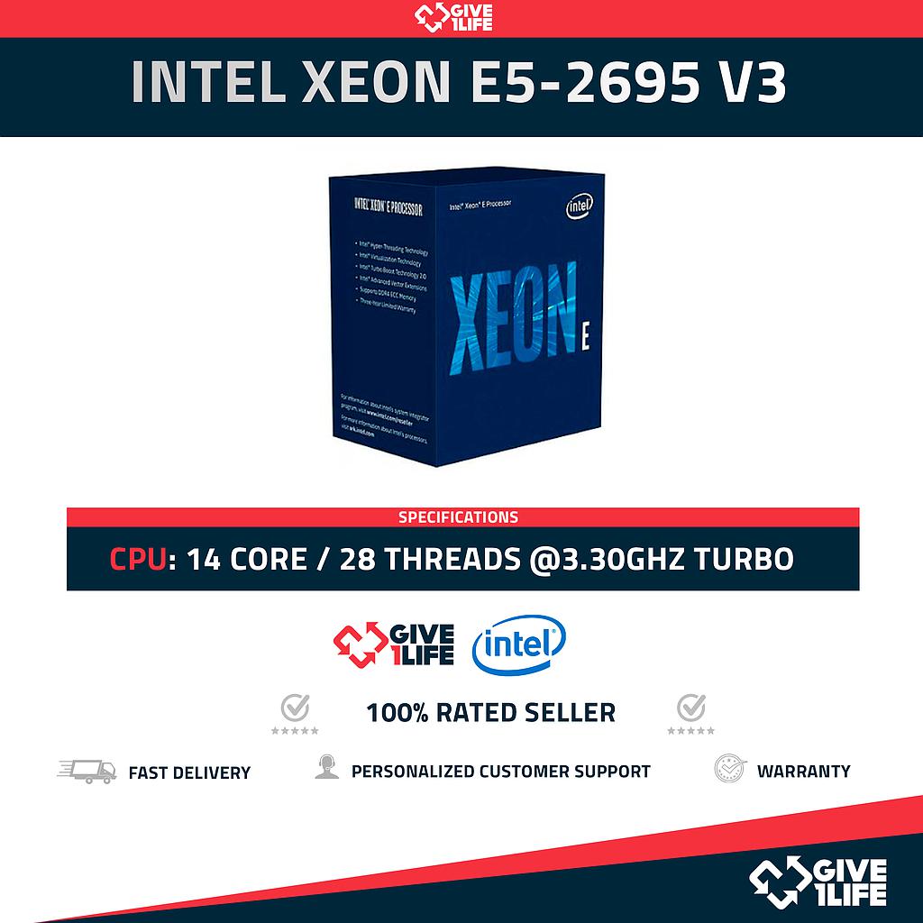 Intel Xeon E5-2695 V3 (14 Núcleos/28 Hilos) @3.30GHz Turbo Speed