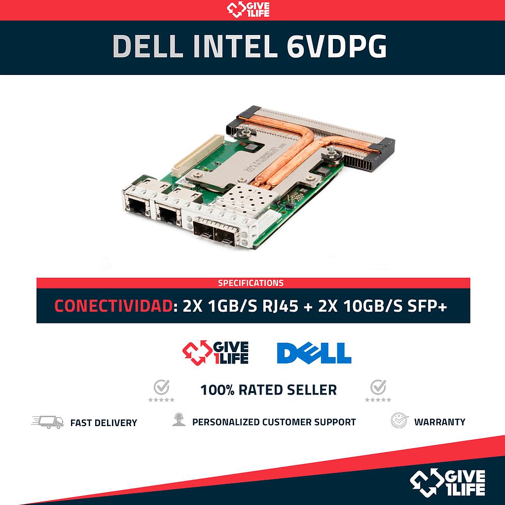 DELL INTEL 6VDPG 2x RJ45 1GB/s + 2x SFP+ 10GB/s
