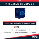 Intel Xeon E5-2699 V4 (22 Núcleos/44 Hilos) @3.60GHz Turbo Speed