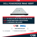 Servidor Rack DELLPowerEdge R640 10SFF 2x Gold 6138 + 64GB DDR4 + H730