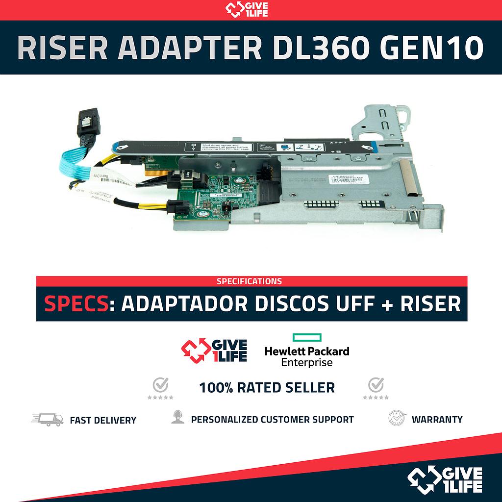 HPE - RISER 1 869504-001 Adaptador Discos uFF SSD 830452-001 + Cables 869685-001 + 869683-001