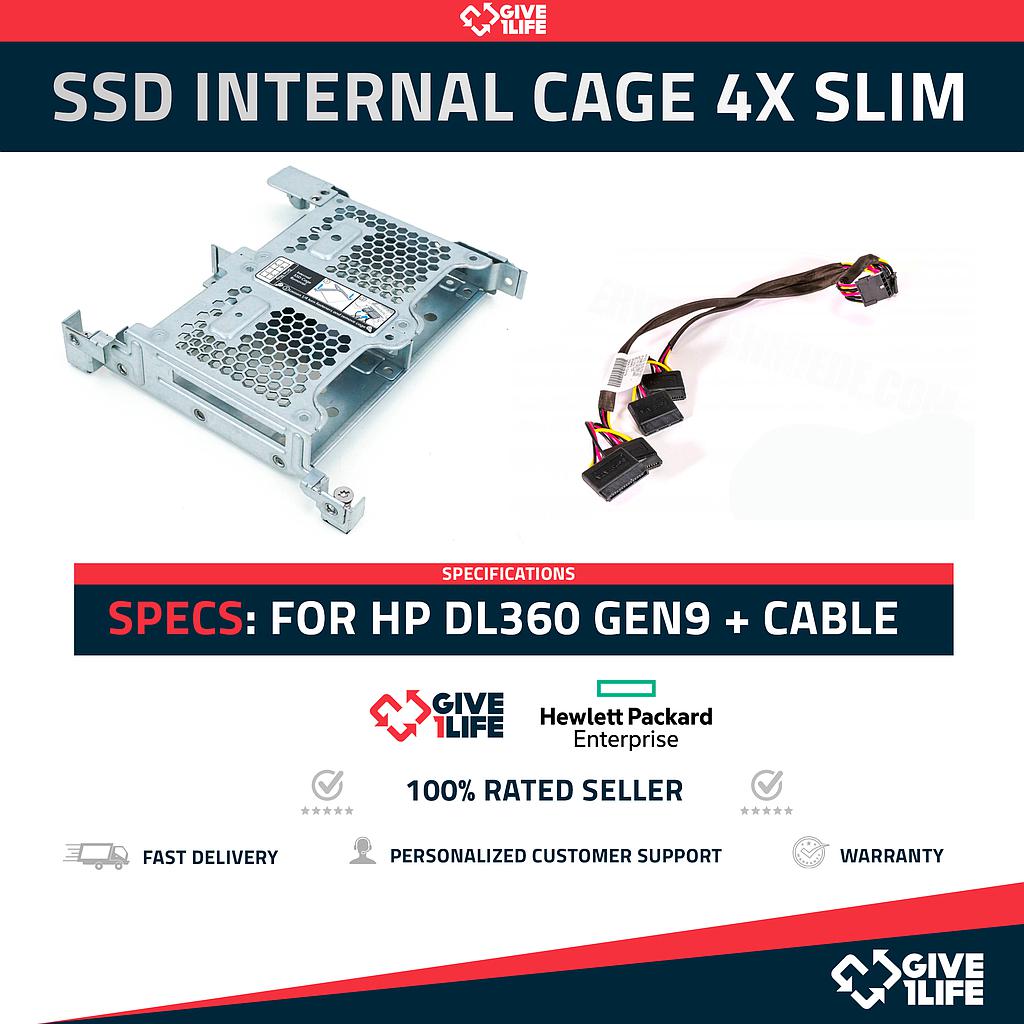 Adaptador Interno 4 Bahías SSD Slim para DL360 Gen9 6053B12189