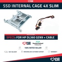 Adaptador Interno 4 Bahías SSD Slim para DL360 Gen9 6053B12189
