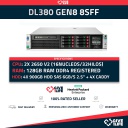 HP Proliant DL380P Gen8 8SFF 2x 2670 V1 16 Núcleos 32 Hilos 128GB RAM 3.6TB 4x1GB LAN