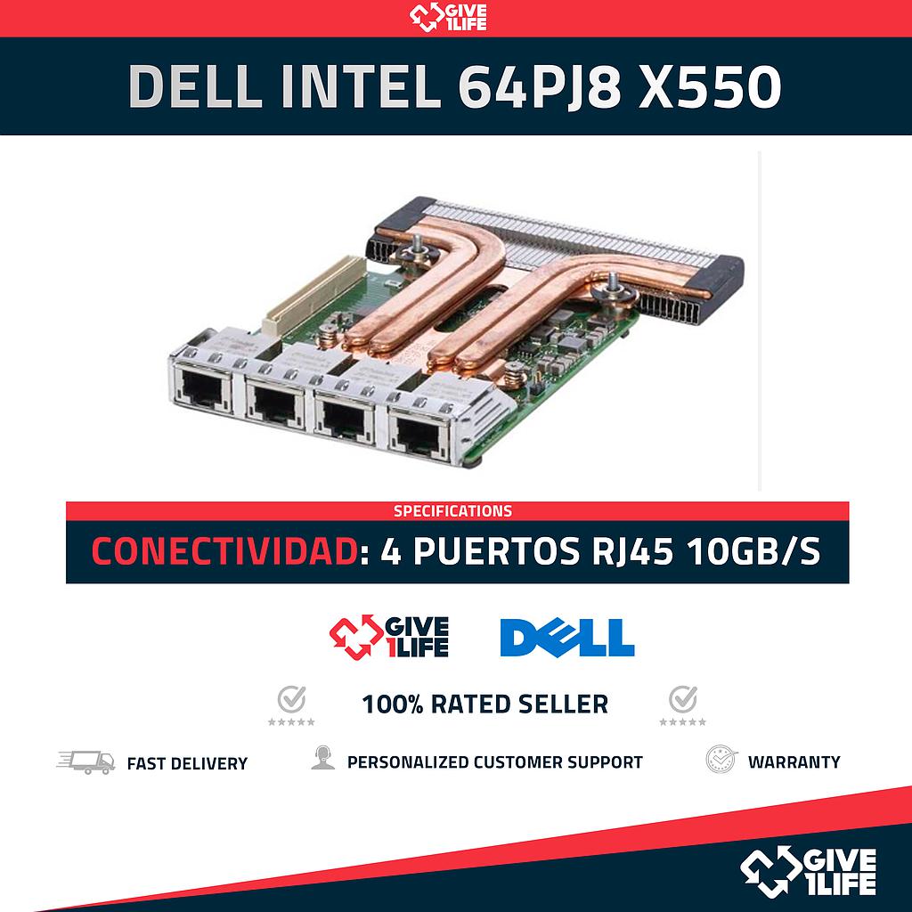 DELL INTEL Daughter Card 64PJ8 X550-T4 4x RJ45 10GB/s