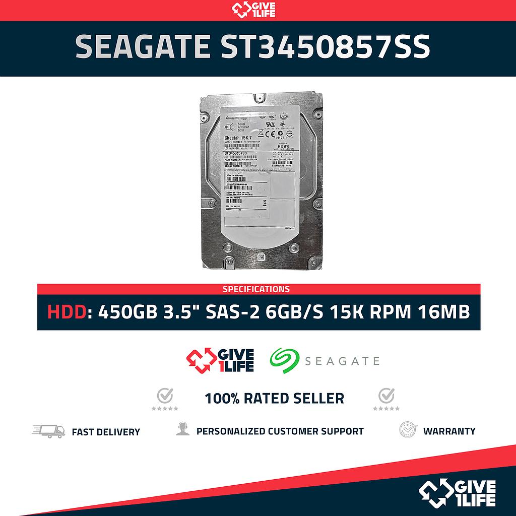 SEAGATE ST3450857SS 450GB HDD 3.5" SAS-2 6GB/S 15.000 RPM 16MB - SERVIDORES