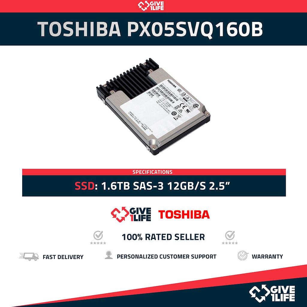 Toshiba PX05SVQ160B SSD 2.5" 1.6TB SAS-3 12GB/s