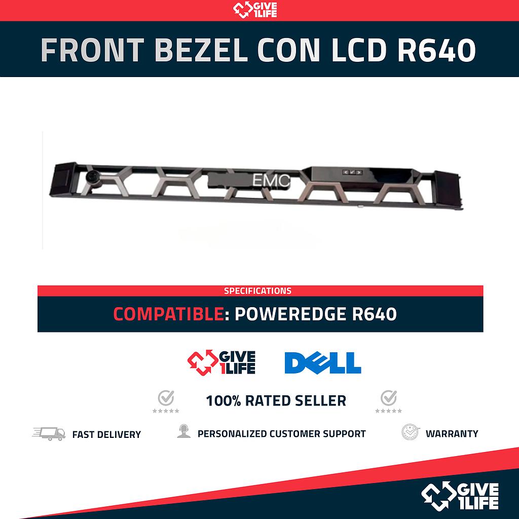 Front Bezel 1U Para DELL PowerEdge R640 con LCD