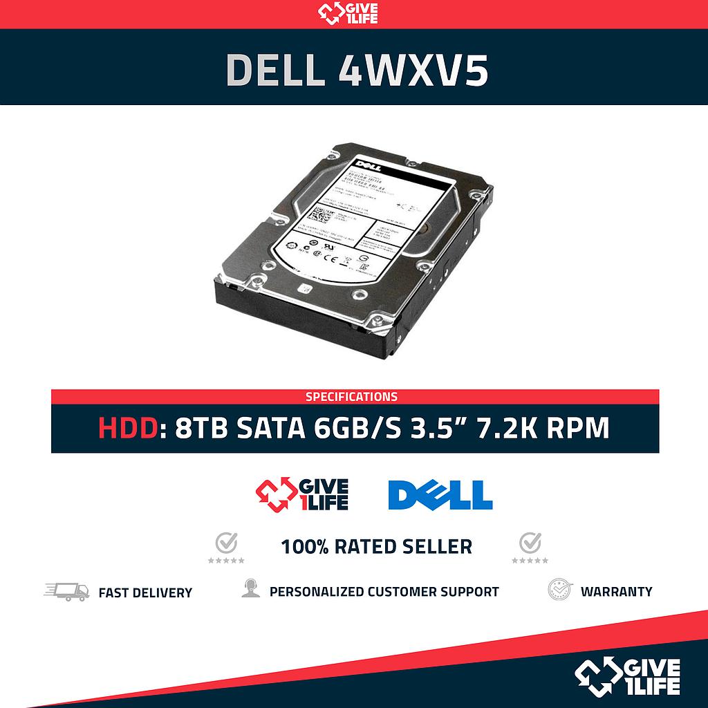 DELL 4WXV5 MG05ACA800E 8TB HDD 3.5" SATA 6GB/S 7.200 RPM