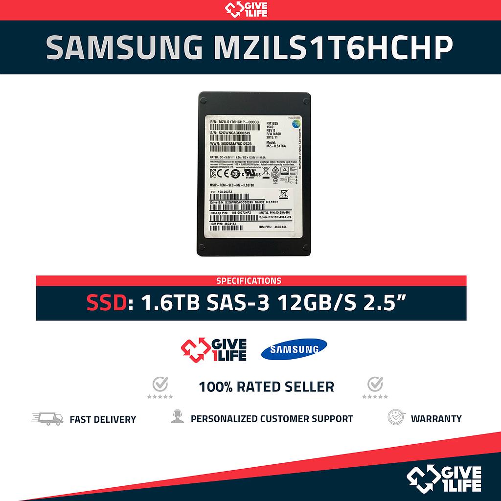 SAMSUNG MZILS1T6HCHP 1.6TB SSD SAS-3 12GB/S 2.5"