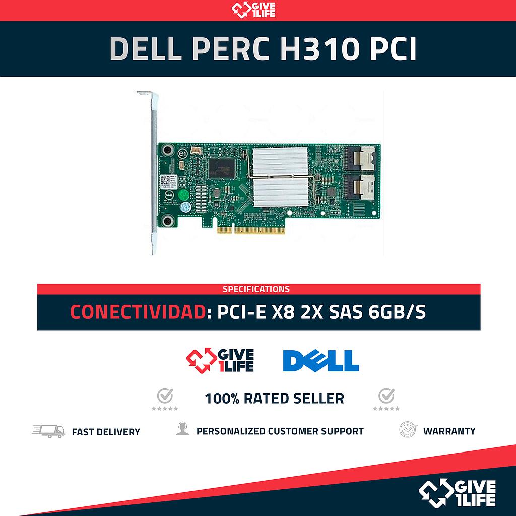 DELL - PERC H310 PERFIL ALTO DOBLE PUERTO 6GB/s PCI-E 2.0 x8 CABLES INCLUIDOS