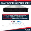 Servidor Rack DELL R720XD 24SFF 2xE5-2630 + 48GB RAM + H710 + 4x1GB LAN