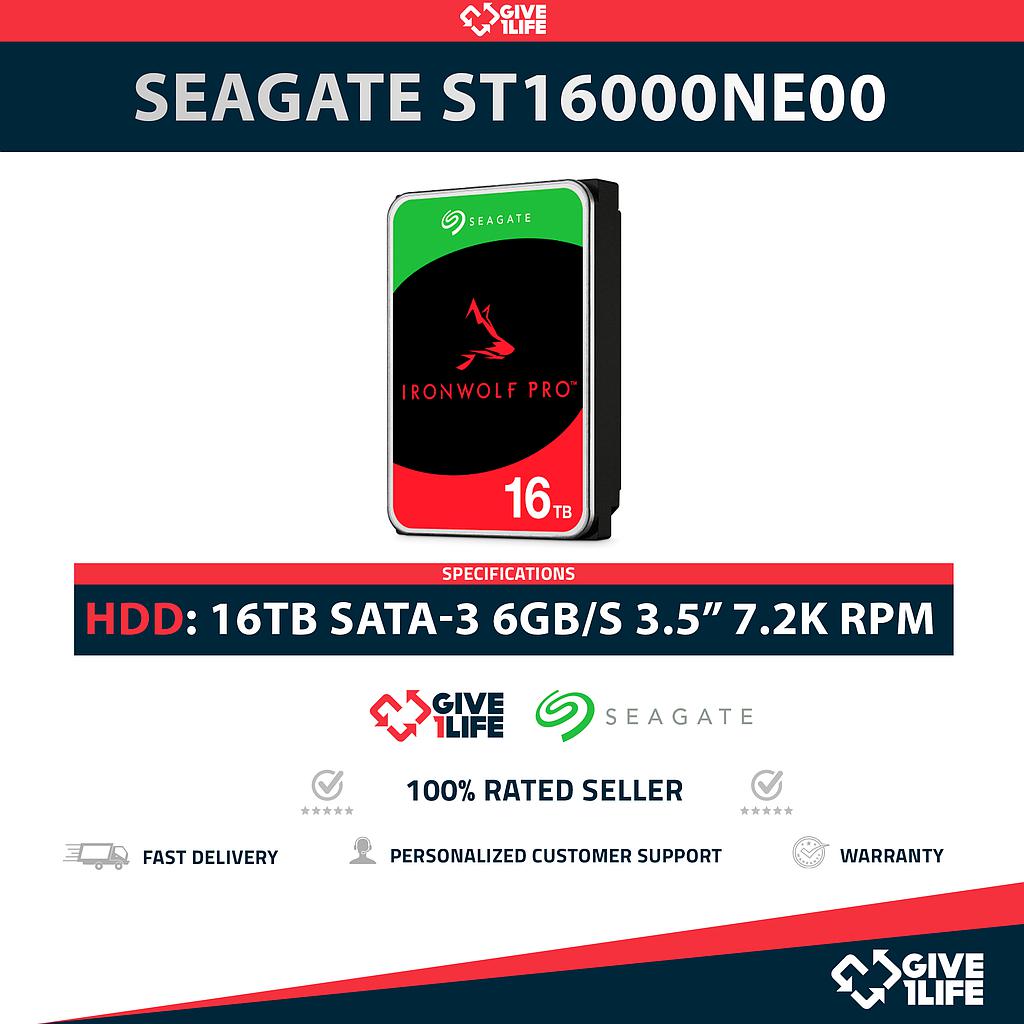 SEAGATE ST16000NE00 16TB HDD 3.5" SATA 6GB/S 7.200 RPM 256MB CACHE