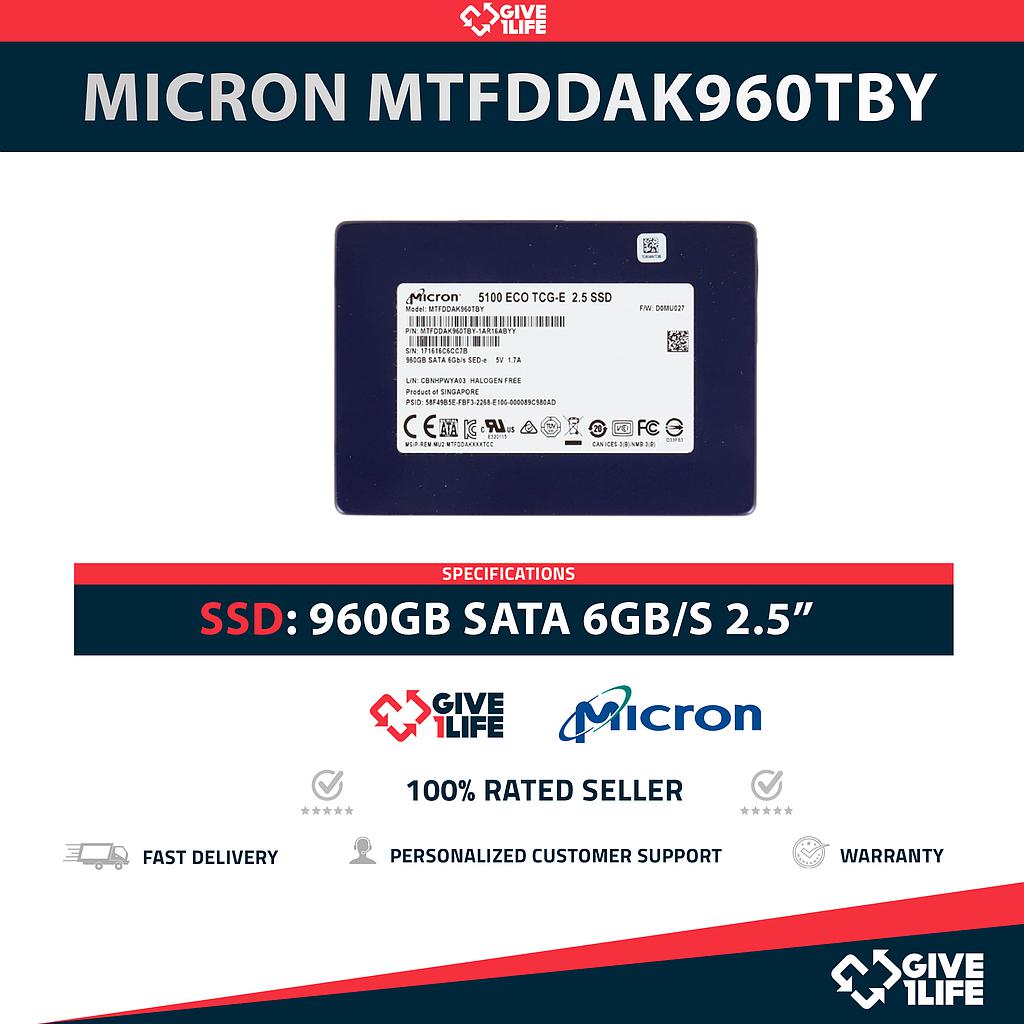 MICRON MTFDDAK960TBY SSD 2.5" 960GB SATA 6GB/S