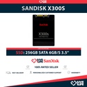 SANDISK X300S SSD 256GB 2.5″ SATA 6GB/S
