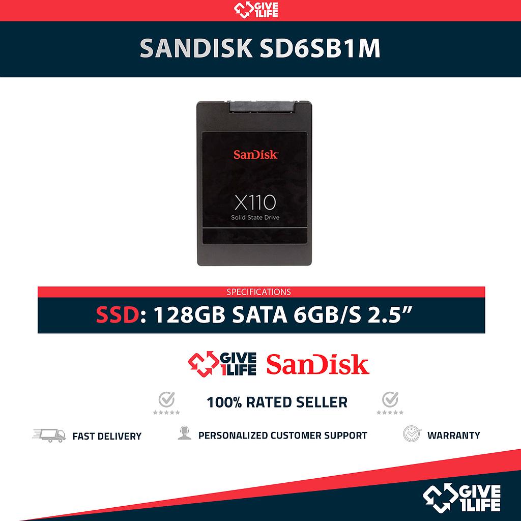 SANDISK SD6SB1M SSD 128GB 2.5" SATA 6GB/S