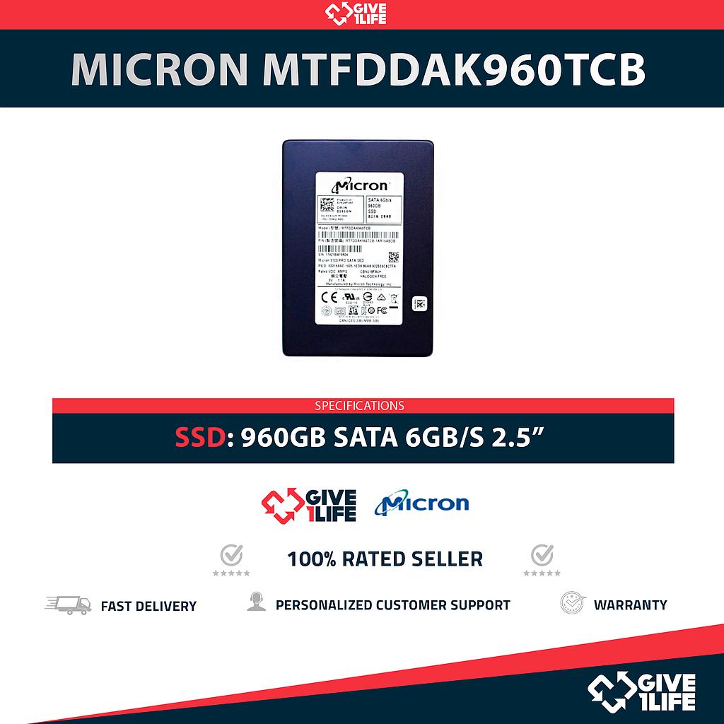 MICRON MTFDDAK960TCB SSD 960GB SATA 6GB/s