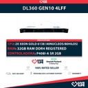 HP Proliant DL360 Gen10 4LFF 2x Gold 6138 (40 Núcleos/ 80 Hilos) 32GB ECC DDR4 P408i-a SR/2GB 331FLR 2x PSU