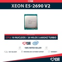 Intel Xeon E5-2690 V2 (10 Núcleos/20 Hilos) @3.60GHz Turbo Speed