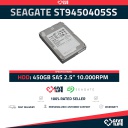 SEAGATE ST9450405SS 450GB HDD 2,5" SAS-2 6GB/S 10K 64MB - SERVIDORES HP DELL IBM