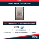 Intel Xeon SILVER 4110 (8 Núcleos / 16 Hilos) @3.00Ghz Turbo Speed