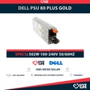 DELL 502W 80 PLUS FUENTE DE ALIMENTACION PARA R610, NX3600, NX3610