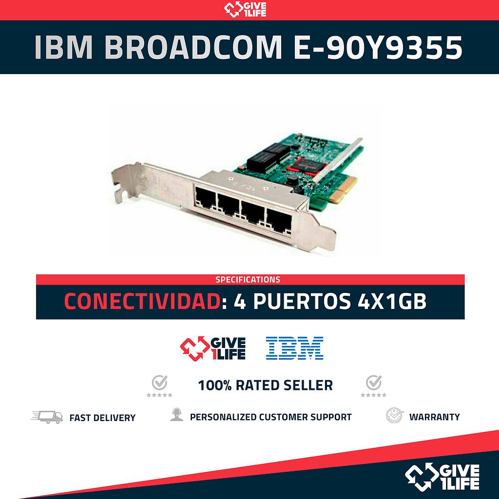 IBM BROADCOM 4 PUERTOS 4X1GB - E-90Y9355 - TARJETA DE RED - SERVIDOR HP DELL