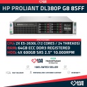 Servidor Rack HP DL380P G8 8SFF 2xE5-2630L +64GB RAM +P420 +2 PSU HSTNS-5163