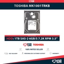 TOSHIBA MK1001TRKB 1TB HDD 3.5" SAS-2 6GB/S 7.2K 16MB