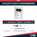 SEAGATE EXOS ST4000NM0095 4TB HDD 3.5" 4KN SAS-3 12GB/S 7.200 RPM 128MB CACHÉ