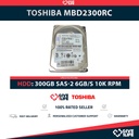 TOSHIBA MBD2300RC 300GB HDD 2.5" SAS-2 6GB/S 10K RPM CACHE 16MB