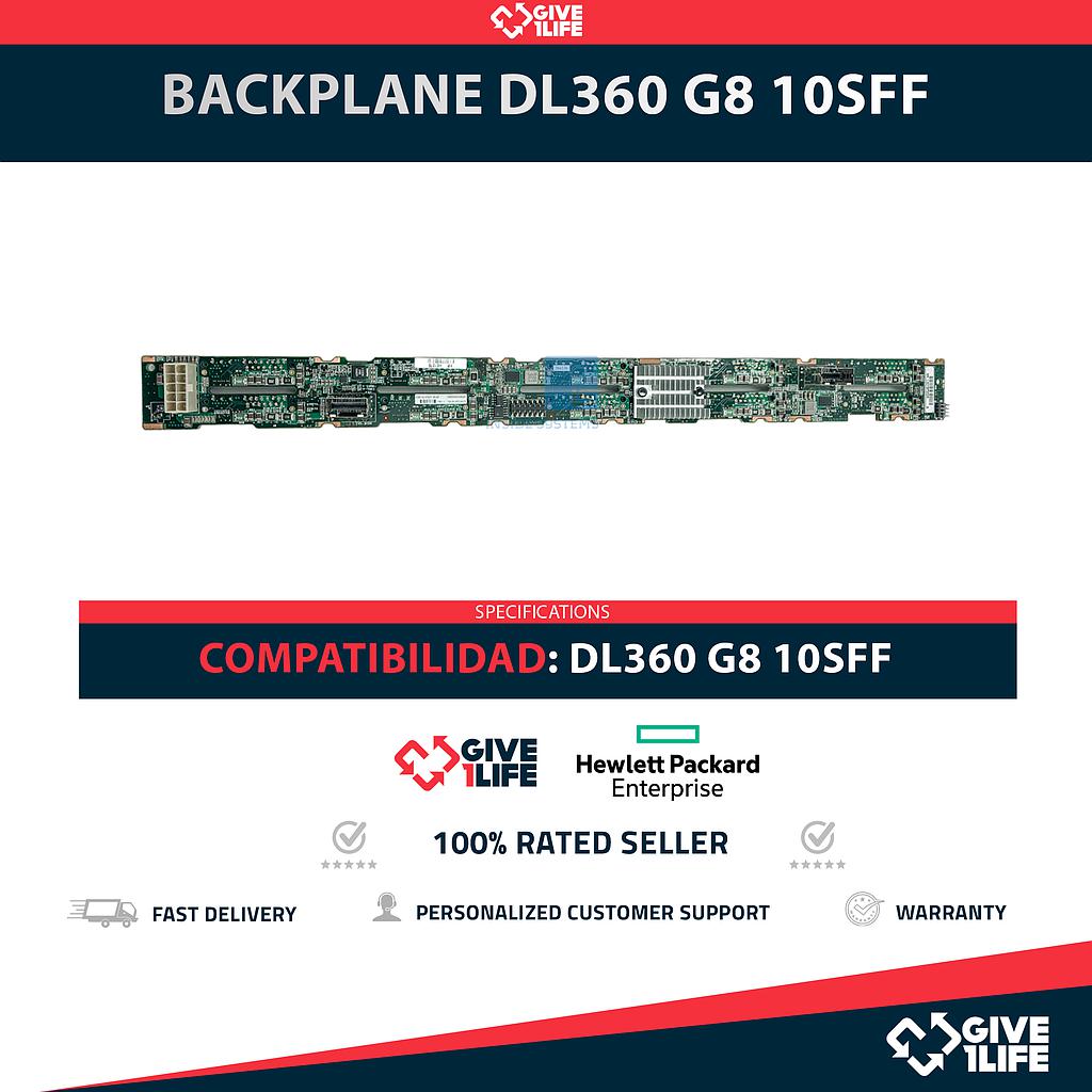 HP 692479-001 Backplane Frontal 10SFF 10 Bahías de 2.5" para DL360 G8
