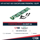 HP 647407-001 Backplane Frontal 12LFF 12 Bahías de 3.5" para DL380p G8