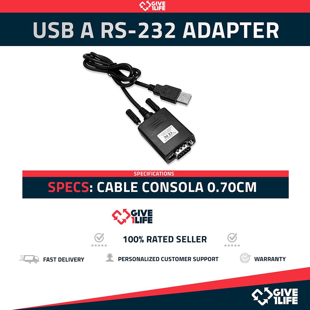 USB A RS-232 ADAPTADOR (0.70m LARGO) - CABLE PUERTO COM